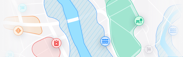 Property assessment map showing planning zones